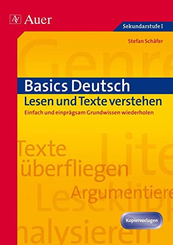 Basics Deutsch: Lesen: (5. bis 10. Klasse) von Auer Verlag i.d.AAP LW